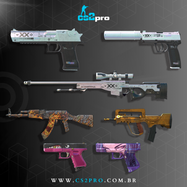 7 SKINS + R$100,00 TOP COMPRADOR